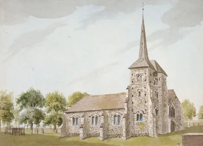 Framed Print : Church of St Nicholas, Chislehurst, Kent, c1780 Framed Print : Church of St Nicholas, Chislehurst, Kent, c1780