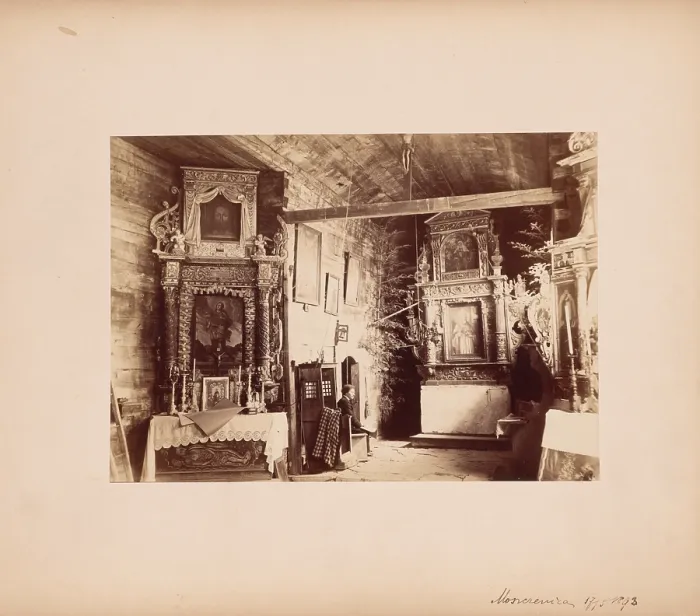 Framed Print : Church of St Nicholas - interior, Moszczenica, 1893. Creator: Stanislaw Tomkowicz Framed Print : Church of St Nicholas - interior, Moszczenica, 1893. Creator: Stanislaw Tomkowicz