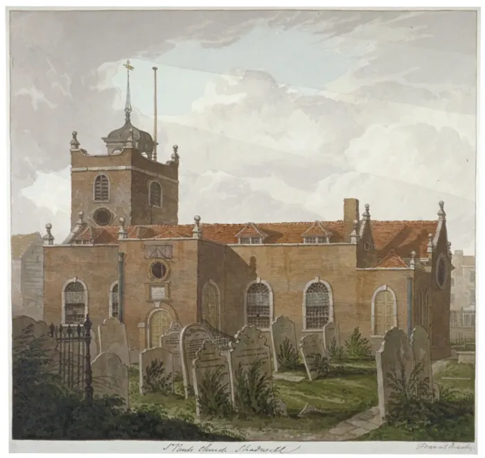 Framed Print : Church of St Paul, Shadwell, London, c1810. Artist: Francis Danby Framed Print : Church of St Paul, Shadwell, London, c1810. Artist: Francis Danby