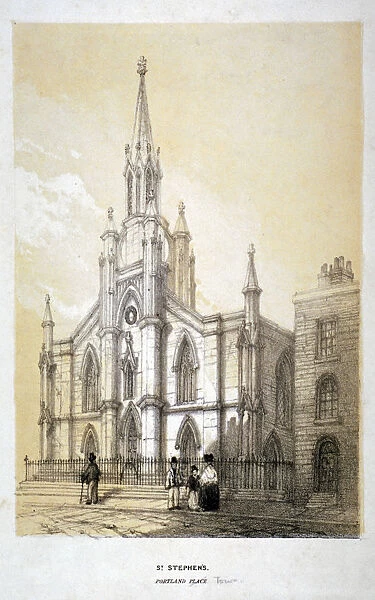 Church of St Stephen, Portland Town, St Pancras, London, 1860