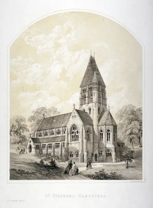 Framed Print : Church of St Stephen, Rosslyn Hill, Hampstead, London, c1870. Artist: Day & Son Framed Print : Church of St Stephen, Rosslyn Hill, Hampstead, London, c1870. Artist: Day & Son
