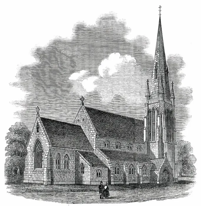 Framed Print : The Church of St. Stephen, Shepherd's Bush - Consecrated on Thursday, 1850. Creator: Unknown Framed Print : The Church of St. Stephen, Shepherd's Bush - Consecrated on Thursday, 1850. Creator: Unknown
