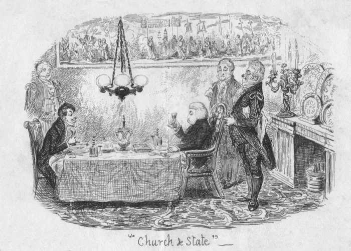 Framed Print : Church & State, 1829. Artist: George Cruikshank Framed Print : Church & State, 1829. Artist: George Cruikshank