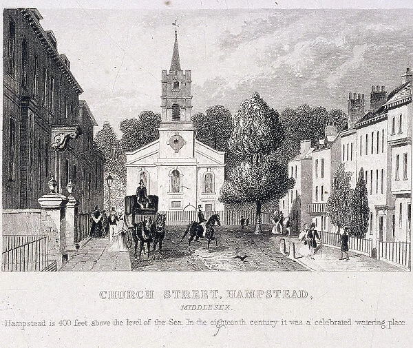 Church Street, Hampstead, London, c1840