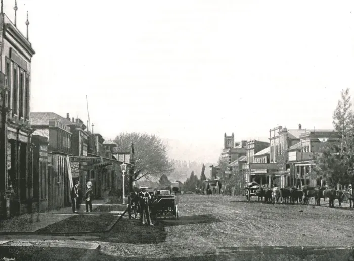 Framed Print : Church Street, Maritzburg, South Africa, 1895. Creator: Unknown Framed Print : Church Street, Maritzburg, South Africa, 1895. Creator: Unknown