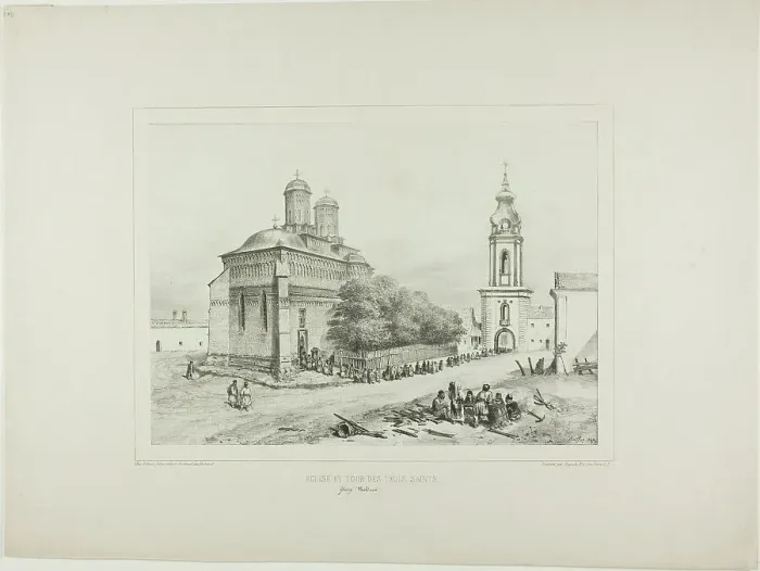 Framed Print : Church and Tower of Three Saints, Yassy, Modavia, July 19, 1837, 1840. Creator: Auguste Raffet Framed Print : Church and Tower of Three Saints, Yassy, Modavia, July 19, 1837, 1840. Creator: Auguste Raffet