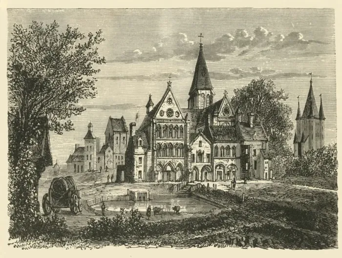 Framed Print : Church and Tower of the Temple, Paris, 1890. Creator: Unknown Framed Print : Church and Tower of the Temple, Paris, 1890. Creator: Unknown