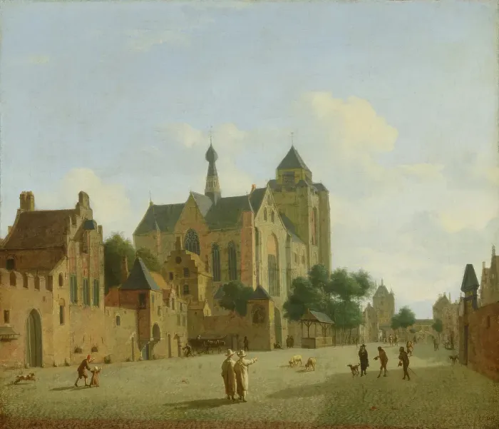 Framed Print : The Church at Veere. Creator: Jan van der Heyden Framed Print : The Church at Veere. Creator: Jan van der Heyden