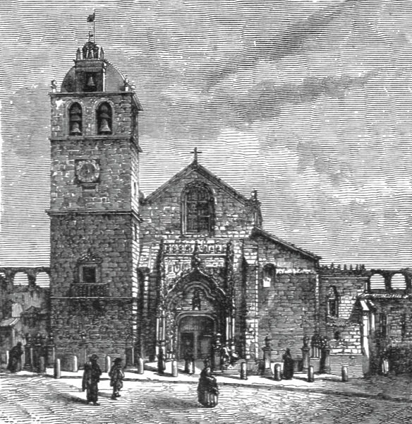 'Church at Villa de Conde, near Oporto; Excursions near Lisbon, 1875. Creator: Unknown