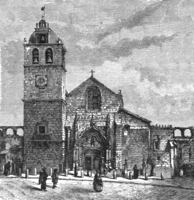 Framed Print : Church at Villa de Conde, near Oporto; Excursions near Lisbon, 1875. Creator: Unknown Framed Print : Church at Villa de Conde, near Oporto; Excursions near Lisbon, 1875. Creator: Unknown