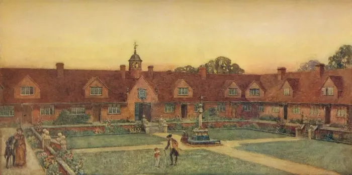 Framed Print : The Churchill Cottage Homes, Somerset. Silcock and Reay, Architects, 1907 Framed Print : The Churchill Cottage Homes, Somerset. Silcock and Reay, Architects, 1907