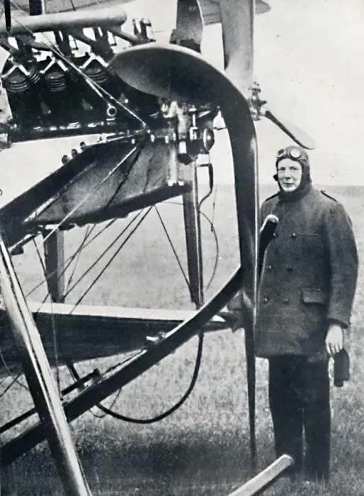 Framed Print : Churchill became interested in airplanes and foresaw the greatest possibilities, 1914, (1945) Framed Print : Churchill became interested in airplanes and foresaw the greatest possibilities, 1914, (1945)