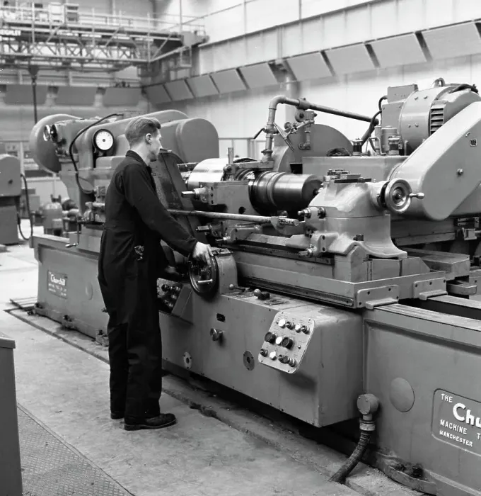 Framed Print : Churchill lathe in use, Park Gate Iron & Steel Co, Rotherham, South Yorkshire, 1964 Framed Print : Churchill lathe in use, Park Gate Iron & Steel Co, Rotherham, South Yorkshire, 1964