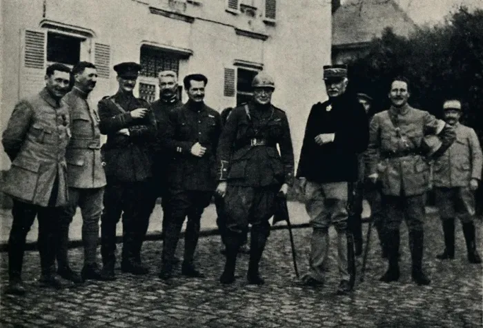 Framed Print : Churchill Visits The Somme Battlefield, 1915, (1945). Creator: Unknown Framed Print : Churchill Visits The Somme Battlefield, 1915, (1945). Creator: Unknown