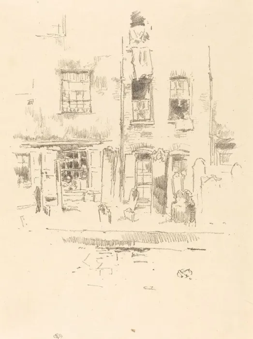 Framed Print : Churchyard, 1887. Creator: James Abbott McNeill Whistler Framed Print : Churchyard, 1887. Creator: James Abbott McNeill Whistler