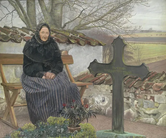 Framed Print : Churchyard at Flong, 1904. Creator: Laurits Andersen Ring Framed Print : Churchyard at Flong, 1904. Creator: Laurits Andersen Ring