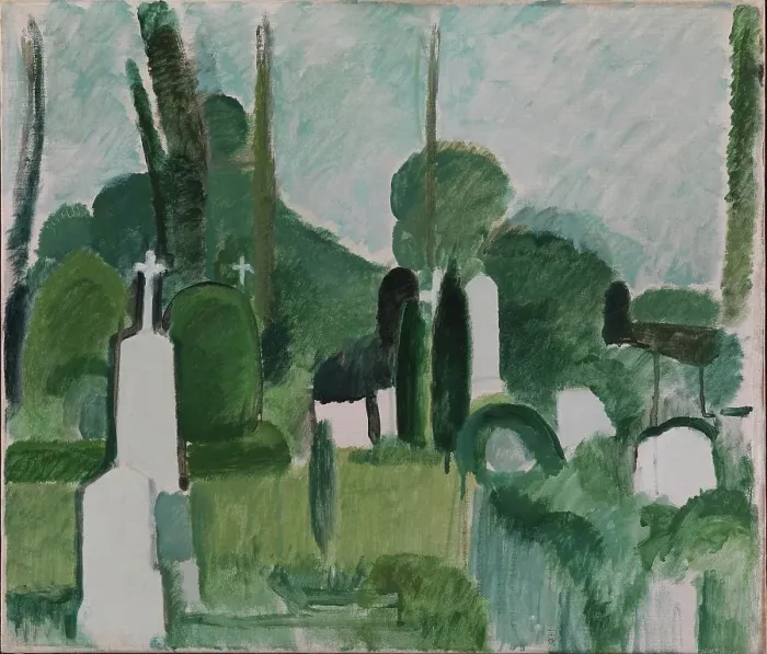 Framed Print : The Churchyard in Svanninge, 1920. Creator: Harald Giersing Framed Print : The Churchyard in Svanninge, 1920. Creator: Harald Giersing