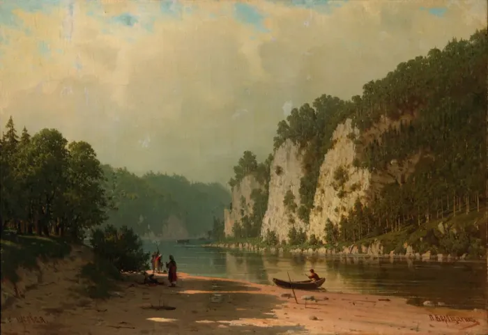 Framed Print : Chusovaya River. Artist: Vereshchagin, Pyotr Petrovich (1836-1886) Framed Print : Chusovaya River. Artist: Vereshchagin, Pyotr Petrovich (1836-1886)