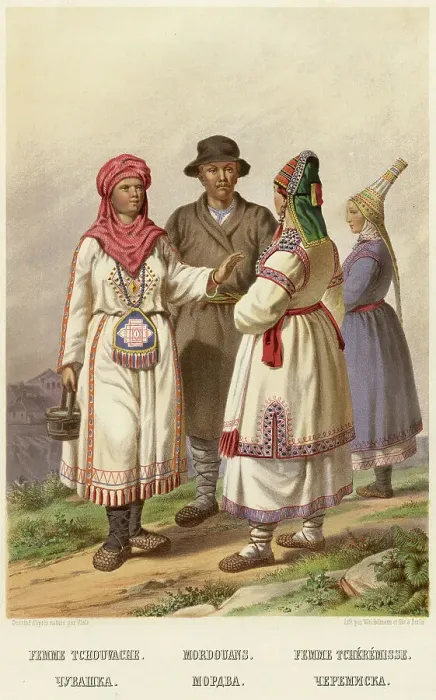 Framed Print : Chuvashka Mordva Cheremiska, 1862. Creator: Karl Fiale Framed Print : Chuvashka Mordva Cheremiska, 1862. Creator: Karl Fiale