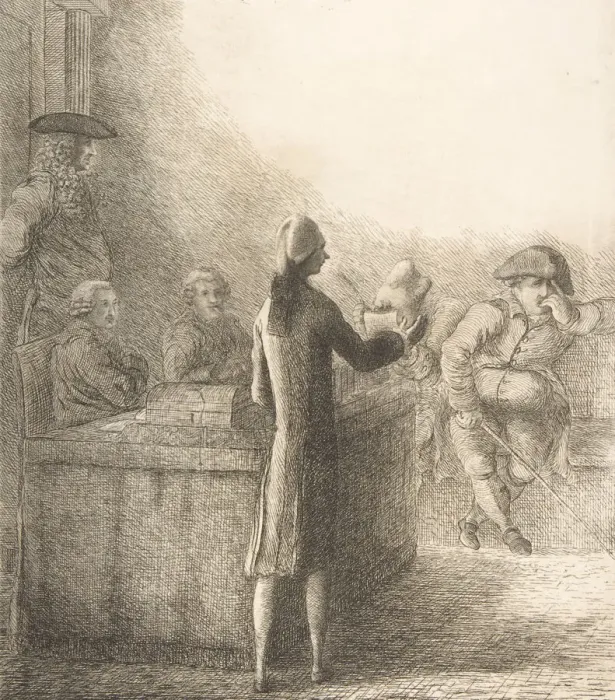 Framed Print : Cicero in Catilinam, March 17, 1785. Creator: James Sayers Framed Print : Cicero in Catilinam, March 17, 1785. Creator: James Sayers