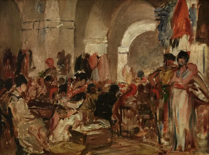 Framed Print : Cigar Makers in Sevilla, 1882. Creator: Constantin Emile Meunier Framed Print : Cigar Makers in Sevilla, 1882. Creator: Constantin Emile Meunier