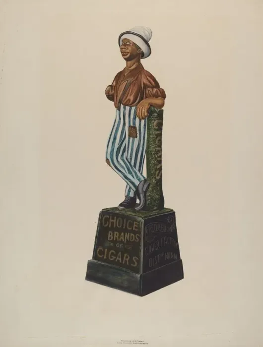 Framed Print : Cigar Store Figure, 1935 / 1942. Creator: Einar Heiberg Framed Print : Cigar Store Figure, 1935 / 1942. Creator: Einar Heiberg