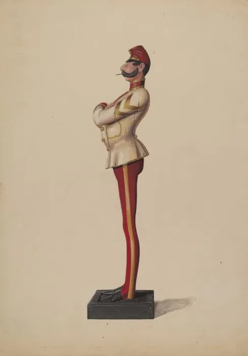 Framed Print : Cigar Store Figure, c. 1937. Creator: Eugene Croe Framed Print : Cigar Store Figure, c. 1937. Creator: Eugene Croe