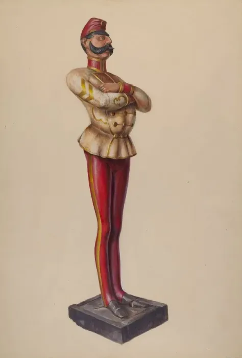 Framed Print : Cigar Store Figure, c. 1937. Creator: Walter Hochstrasser Framed Print : Cigar Store Figure, c. 1937. Creator: Walter Hochstrasser