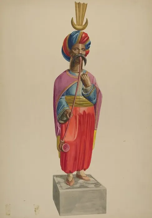 Framed Print : Cigar Store Figure: Turk, c. 1938. Creator: Irving L. Biehn Framed Print : Cigar Store Figure: Turk, c. 1938. Creator: Irving L. Biehn