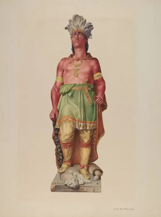 Framed Print : Cigar Store Indian, 1935 / 1942. Creator: Robert W. R. Taylor Framed Print : Cigar Store Indian, 1935 / 1942. Creator: Robert W. R. Taylor