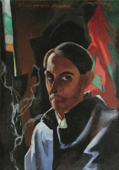 Framed Print : The Last Cigarette of the Condemned (Self-Portrait), 1924. Creator: Witkacy (Witkiewicz) Framed Print : The Last Cigarette of the Condemned (Self-Portrait), 1924. Creator: Witkacy (Witkiewicz)