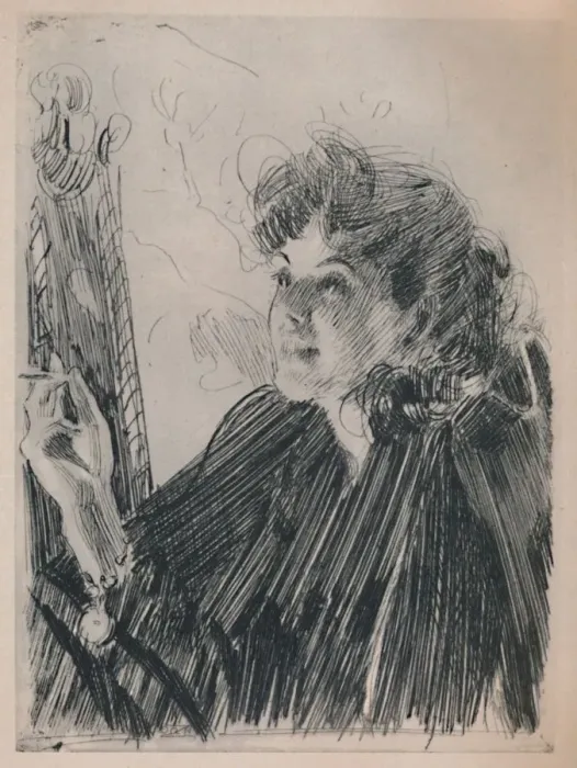 Framed Print : The Cigarette Dance, c. 1890s, (1946). Artist: Anders Leonard Zorn Framed Print : The Cigarette Dance, c. 1890s, (1946). Artist: Anders Leonard Zorn