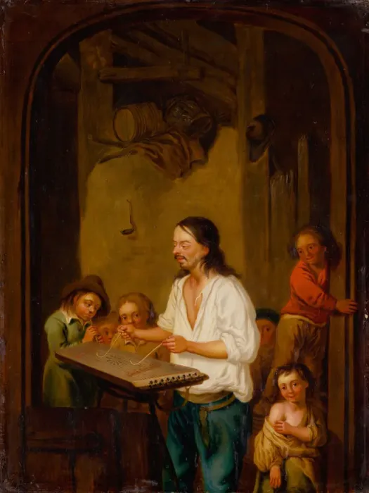 Framed Print : The Cimbalom Player, 1675. Creator: Ostade, Adriaen Jansz, van (1610-1685) Framed Print : The Cimbalom Player, 1675. Creator: Ostade, Adriaen Jansz, van (1610-1685)