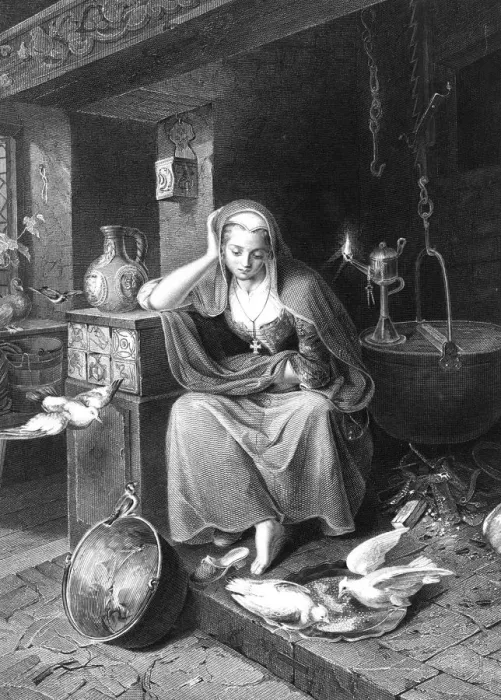 Framed Print : Cinderella, 19th century. Artist: Albert Henry Payne Framed Print : Cinderella, 19th century. Artist: Albert Henry Payne