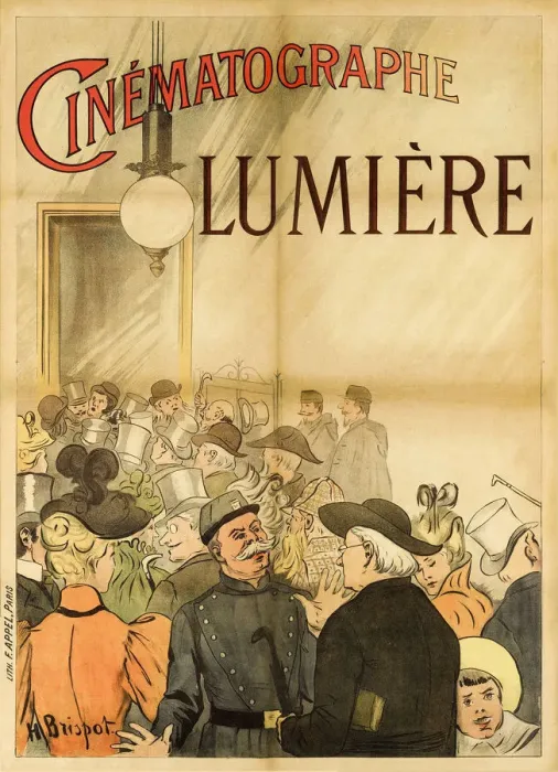 Framed Print : Cinematographe Lumiere, 1896