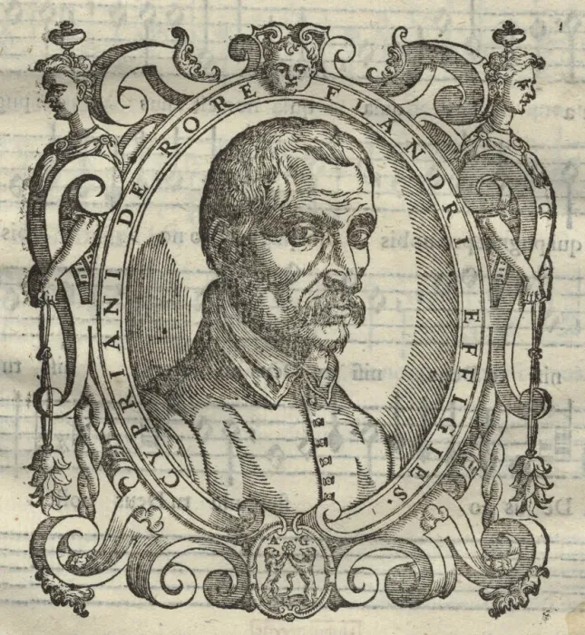 Framed Print : Cipriano de Rore (1515 / 16-1565) From Cypriani de Rore Sacrae Cantiones, 1584. Creator: Anonymous Framed Print : Cipriano de Rore (1515 / 16-1565) From Cypriani de Rore Sacrae Cantiones, 1584. Creator: Anonymous