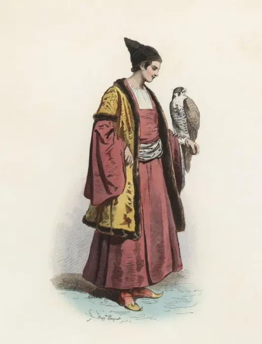 Framed Print : Circassian young man, color engraving 1870 Framed Print : Circassian young man, color engraving 1870