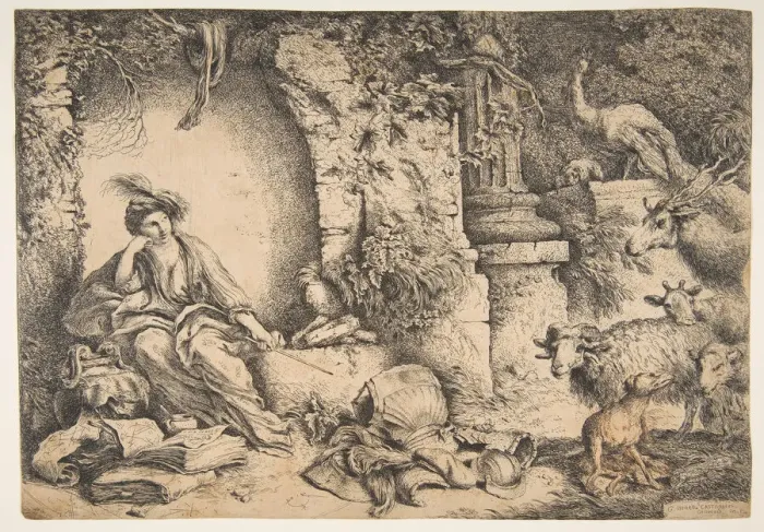 Framed Print : Circe with the companions of Ulysses changed into animals, 1650-51 Framed Print : Circe with the companions of Ulysses changed into animals, 1650-51