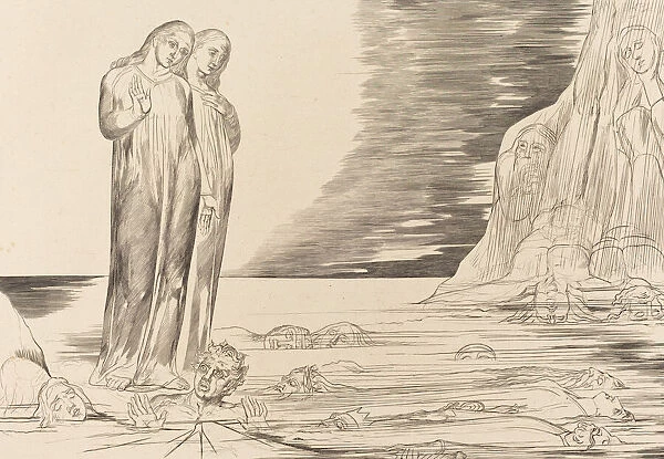 The Circle of the Traitors; Dantes Foot Striking Bocca degli Abbate, 1827