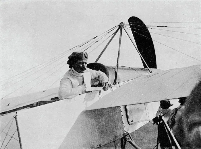 Framed Print : Circuit of Britain air race: Jules Vedrines at Shoreham Control, Sussex, 1911 (1933). Artist: Flight Photo Framed Print : Circuit of Britain air race: Jules Vedrines at Shoreham Control, Sussex, 1911 (1933). Artist: Flight Photo