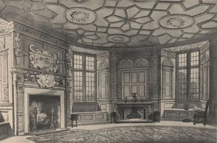Framed Print : The circular dining-room, Longford Castle, Wiltshire, 1915 Framed Print : The circular dining-room, Longford Castle, Wiltshire, 1915