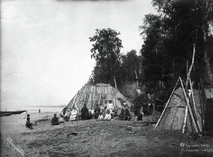 Framed Print : Circum-Baikal trade route: Fishermen's camp, end of 19th century. Creator: Nikolai Apollonovich Charushin Framed Print : Circum-Baikal trade route: Fishermen's camp, end of 19th century. Creator: Nikolai Apollonovich Charushin