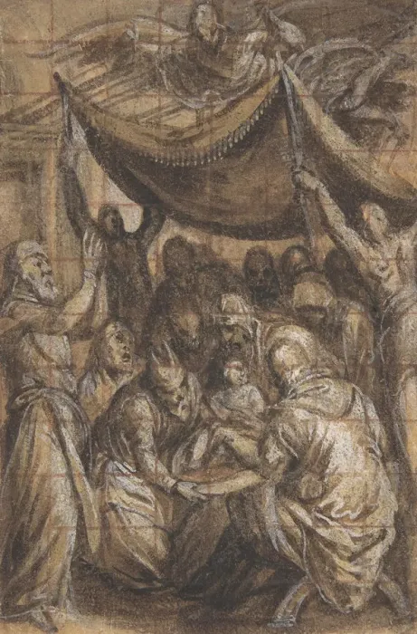 Framed Print : The Circumcision, 1516-73. Creator: Hans Mielich Framed Print : The Circumcision, 1516-73. Creator: Hans Mielich