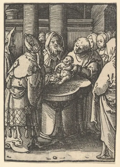Framed Print : The Circumcision, ca. 1520. Creator: Lucas van Leyden Framed Print : The Circumcision, ca. 1520. Creator: Lucas van Leyden