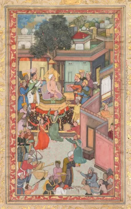 Framed Print : Circumcision ceremony for Akbars sons, painting 126 from an Akbar-nama (Book Framed Print : Circumcision ceremony for Akbars sons, painting 126 from an Akbar-nama (Book