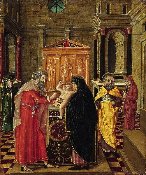 The circumcision of Christ, ca 1475. Creator: Butinone, Bernardino (active 1450-1510)
