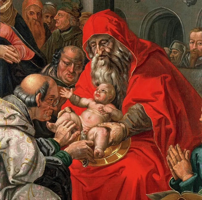 Framed Print : The circumcision of Christ. Creator: Goltzius, Hendrik, 1558-1617 (After) Framed Print : The circumcision of Christ. Creator: Goltzius, Hendrik, 1558-1617 (After)