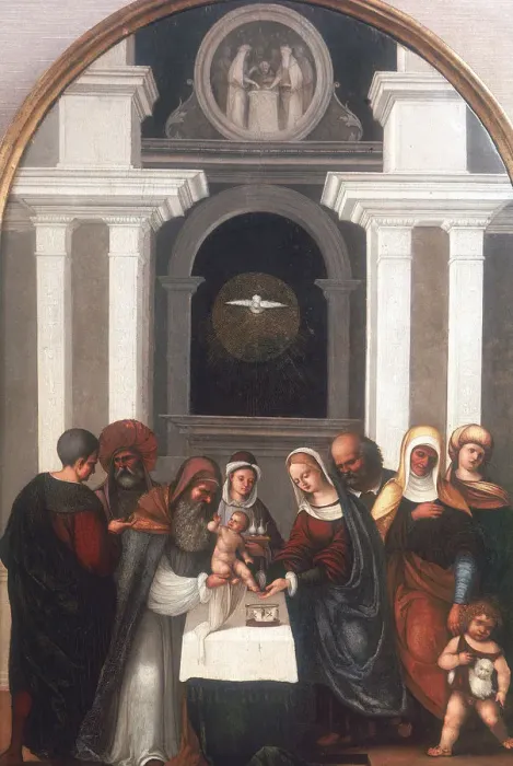 Framed Print : The Circumcision, early 16th century. Artist: Lodovico Mazzolini Framed Print : The Circumcision, early 16th century. Artist: Lodovico Mazzolini