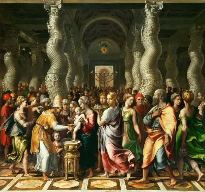Framed Print : The Circumcision, First Half of 16th cen Creator: Romano, Giulio (1499-1546) Framed Print : The Circumcision, First Half of 16th cen Creator: Romano, Giulio (1499-1546)