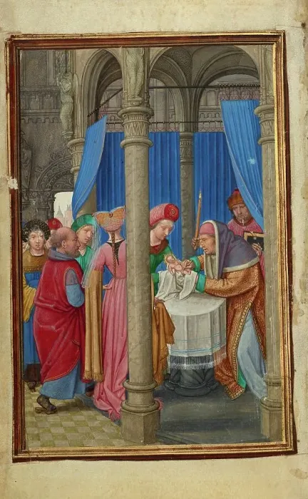 Framed Print : The Circumcision; Prayer Book of Cardinal Albrecht of Brandenburg, about 1525-1530. Creator: Simon Bening
